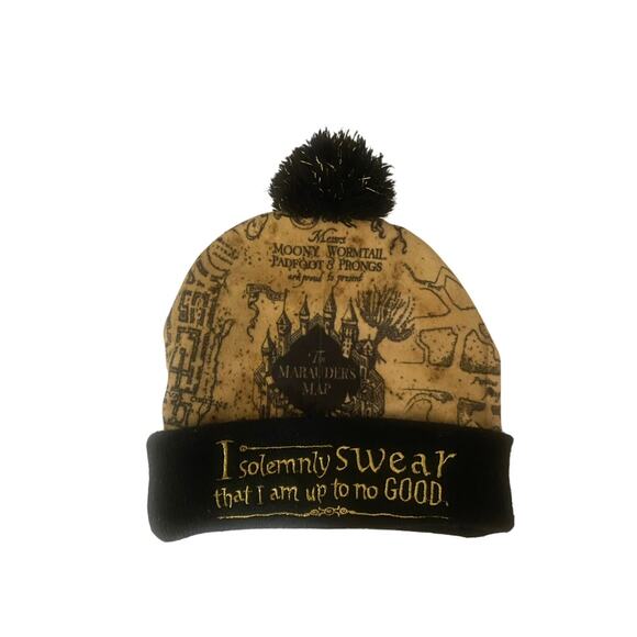 Harry Potter Marauder’s Map Beanie - I Solemnly Swear I Am Up to No Good - Picture 1 of 3